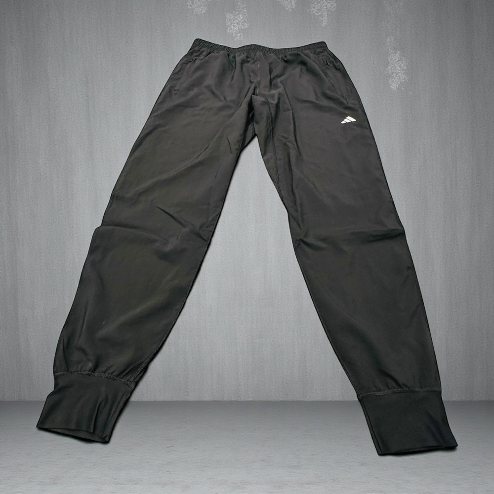 Adidas Womens Sz L Black Running Carrera OTR Pants Zip Pockets Tagged New IK7444
